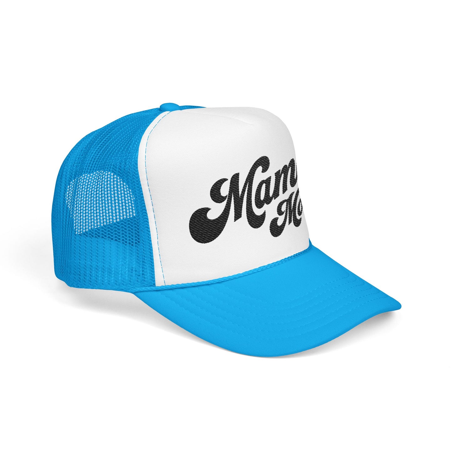 Mama Mode Trucker Hat — Vintage Script Foam Trucker Cap for Moms