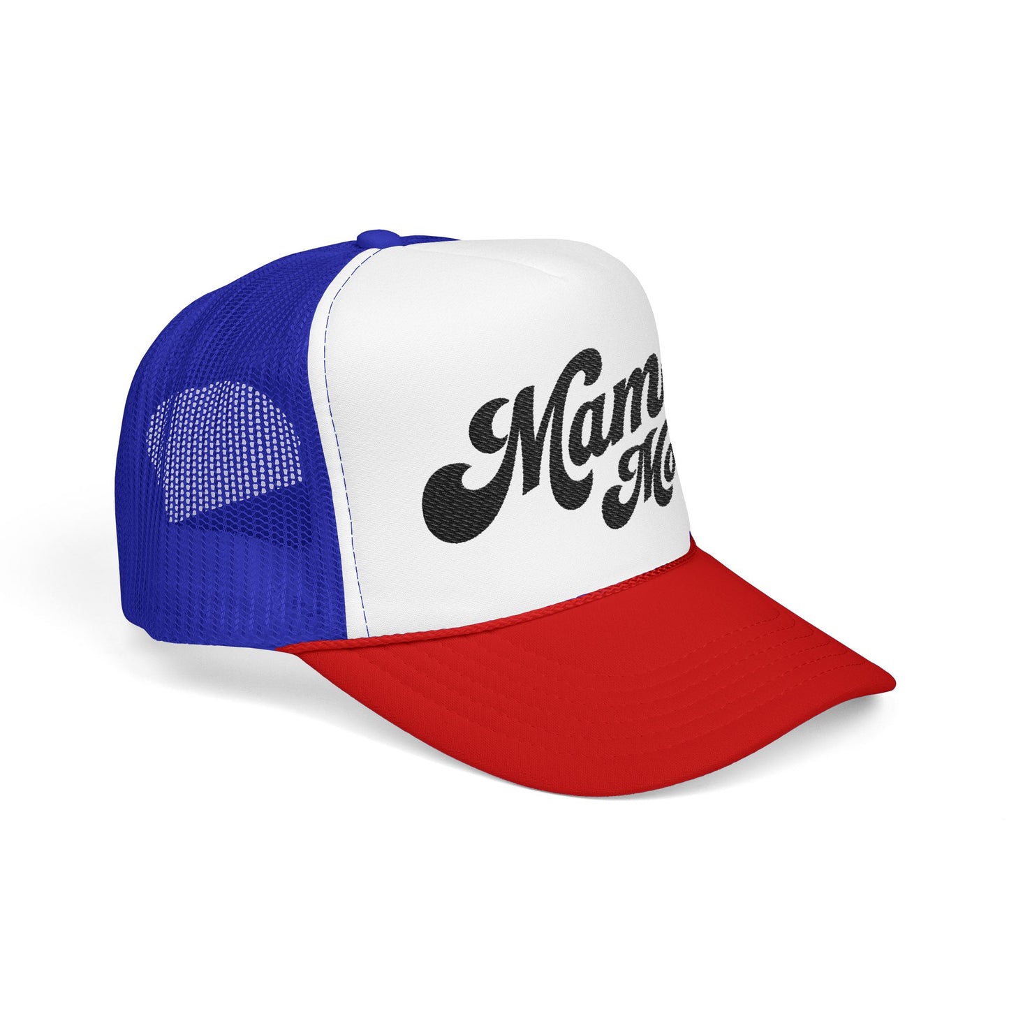 Mama Mode Trucker Hat — Vintage Script Foam Trucker Cap for Moms